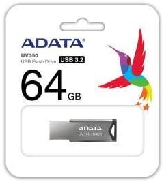 Pendrive Metálico Adata 64 Gb 3.2 Auv350 Gris – imagen 3