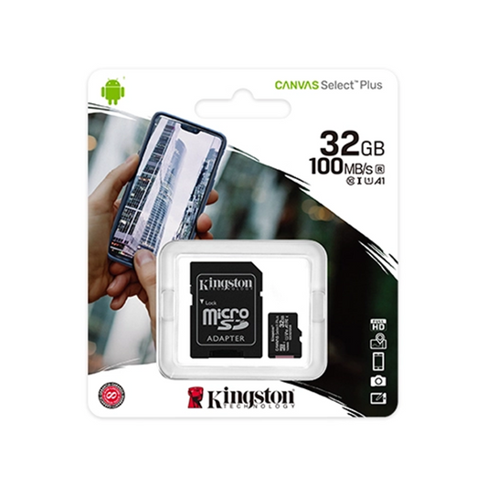 Micro Sd 32 Gb Canvas Plus + Adaptador Kingston