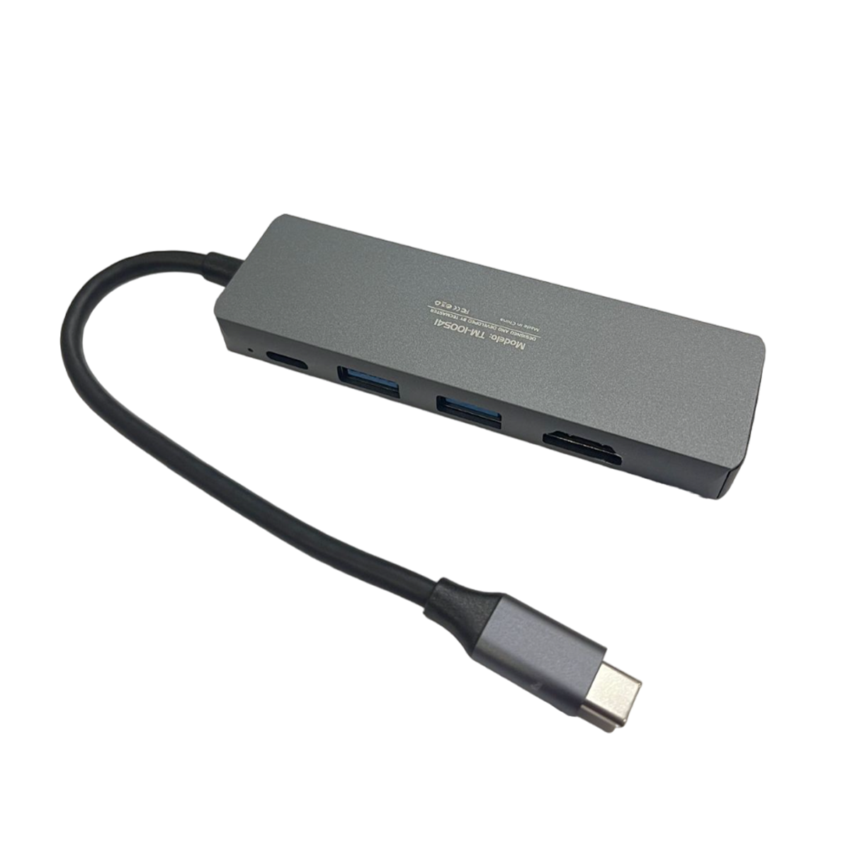 Adaptador Hub Tipo C 5 en 1 Tecmaster Gris – imagen 2