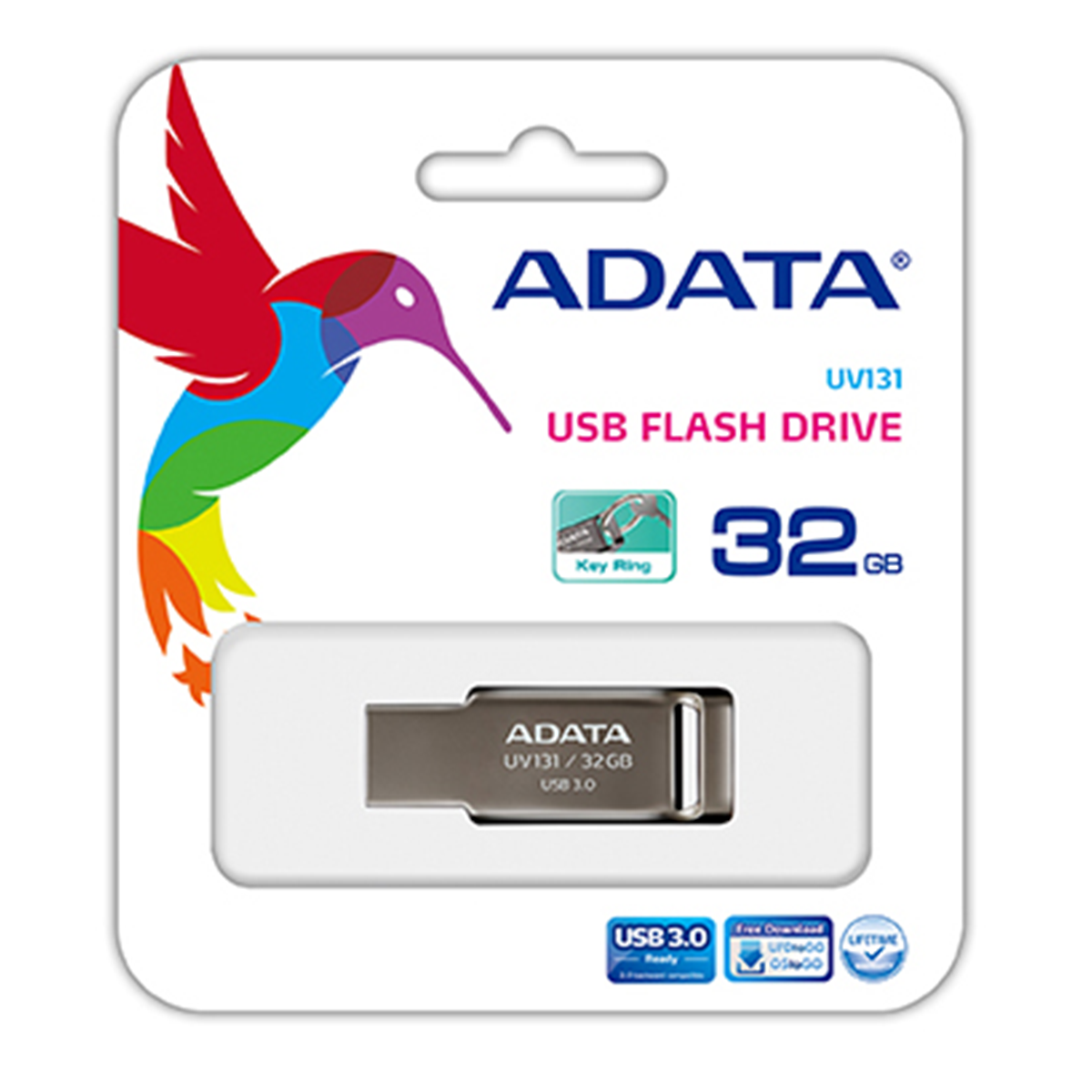 Pendrive Metálico Adata 32 Gb 3.0 Uv131 Gris
