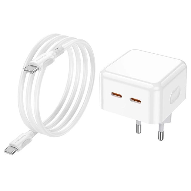 Cargador Borofone Ba76a Source Dual 35w Carga Rapida + Cable Tipo C – imagen 3