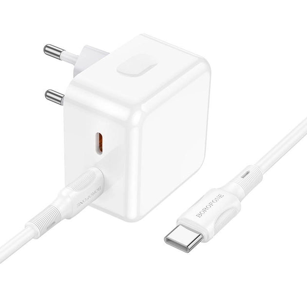 Cargador Borofone Ba76a Source Dual 35w Carga Rapida + Cable Tipo C – imagen 2