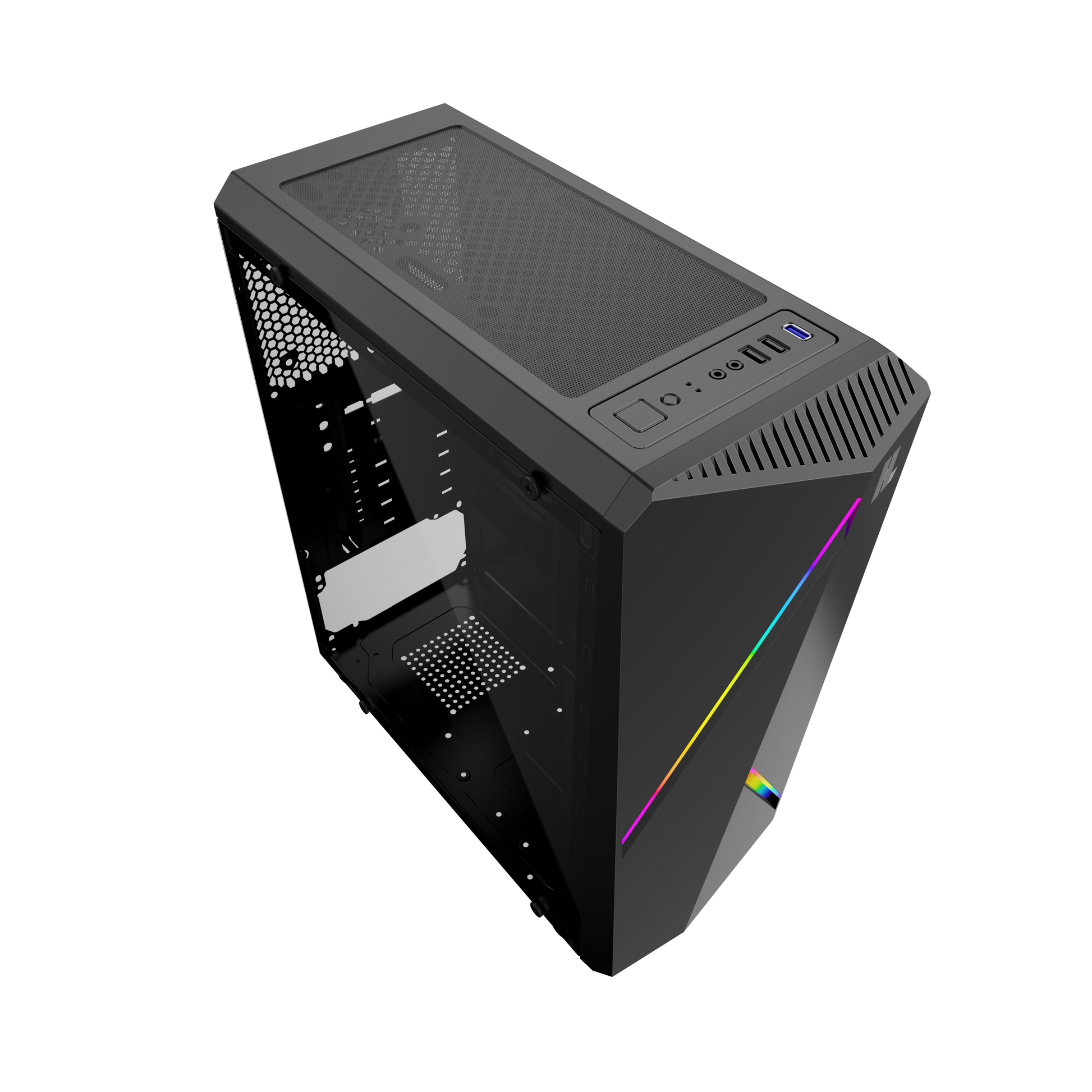 Gabinete Gamer Mid Tower Hype Legend Revolution Atx Negro – imagen 4