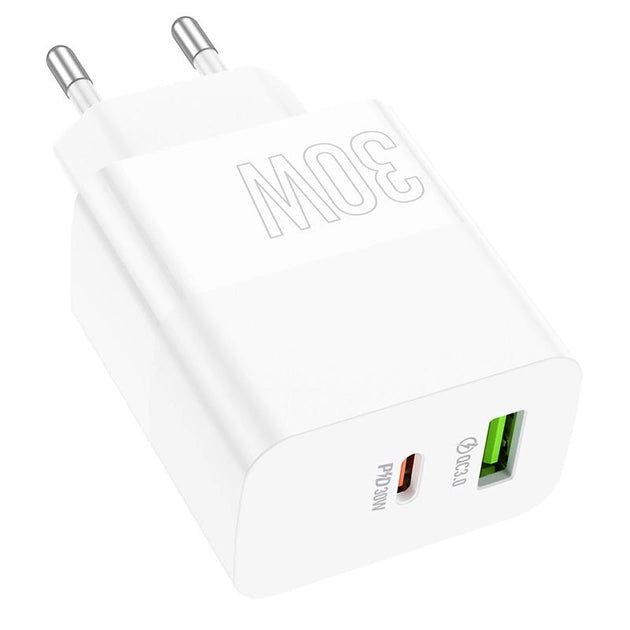 Cargador Borofone Ba75a 30w+ Qc 3.0 Carga Rapida Blanco – imagen 3