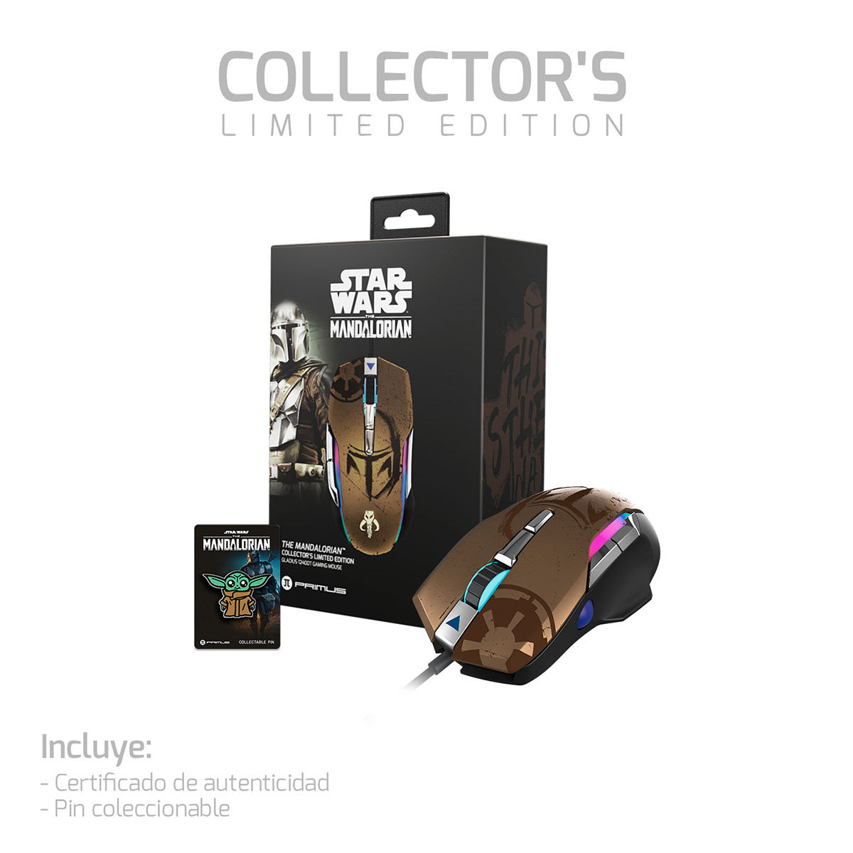 Mouse Gamer Primus Mandalorian S202ML 12400dpi Cafe – imagen 3