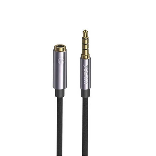 Cable Extensor 3.5 Macho A 3.5mm Hembra Yesido Yau26 Gris