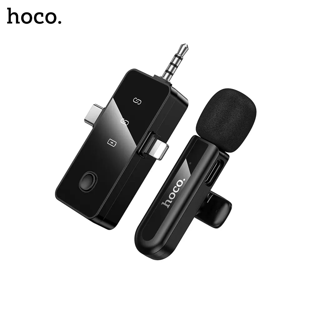 Micrófono Inalámbrico Hoco L20B con Cancelación de Ruido USB-C, Lightning y 3.5 mm - vista 3