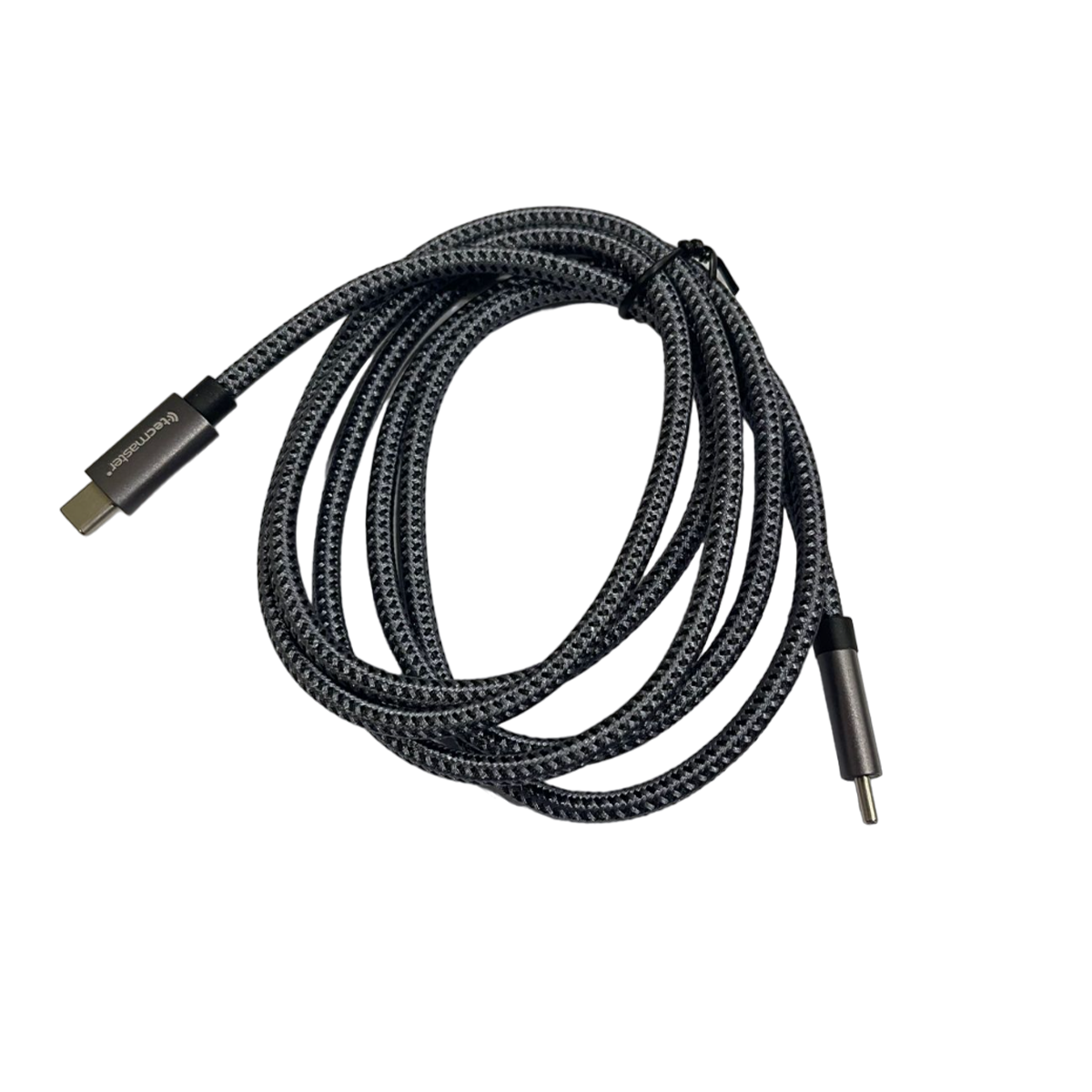 Cable Tipo C a Tipo C 100W 1.5 Metros Reforzado Tecmaster Negro – imagen 3