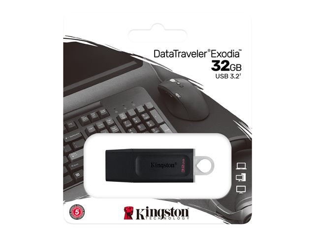 Pendrive Kingston Exodia 32 Gb Usb 3.2 Datatraveler Negro – imagen 2