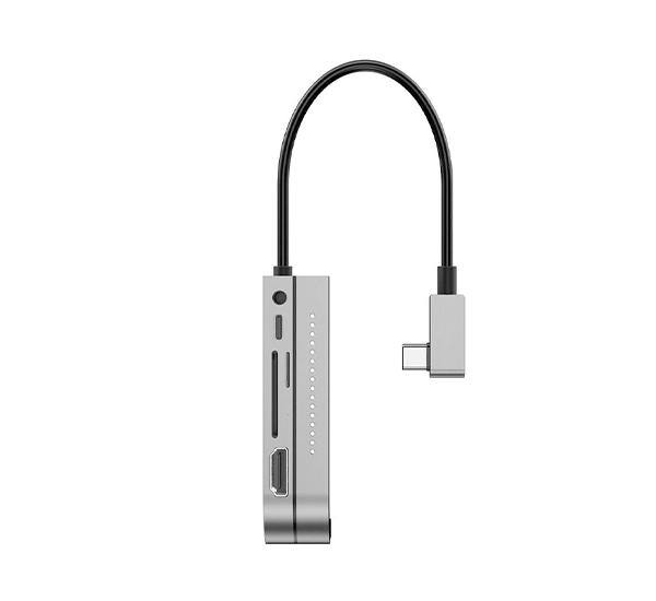 Adaptador Hub Tipo C Ipad Pro 6 en 1 Hdmi 4k Work Station Baseus Negro – imagen 2