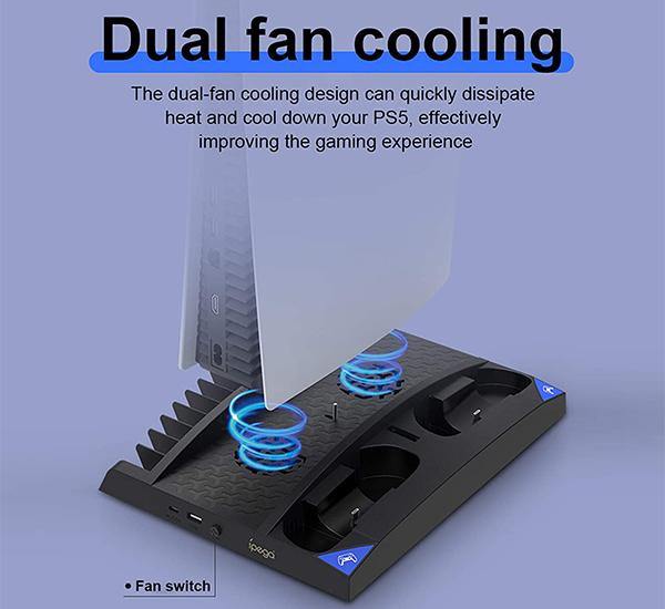 Soporte Estacion Multifuncional Ventilador Doble Ps5 Ipega PG-P5013 – imagen 5