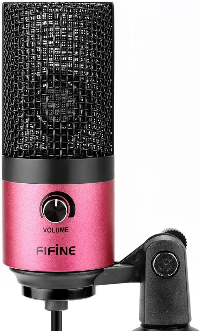 Micrófono Usb Fifine Profesional Pc Ps4 Rosado – imagen 2