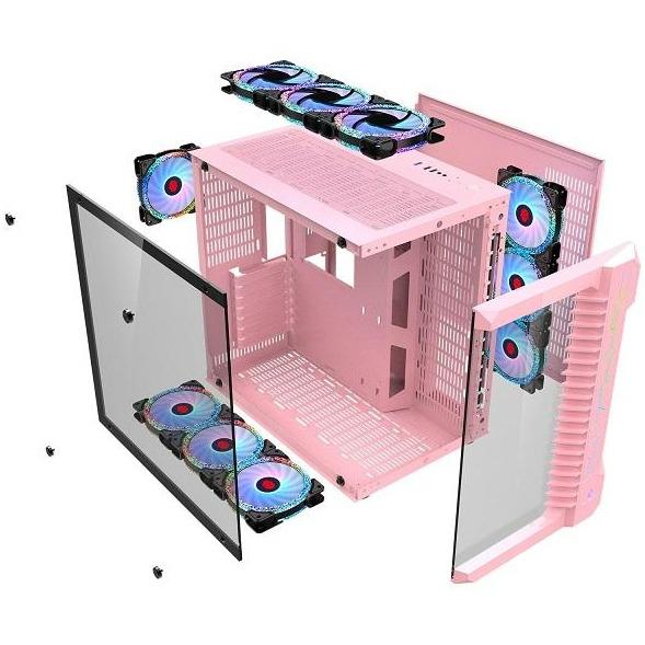 Gabinete Gamer Power Train Robin 3 Rosado – imagen 3