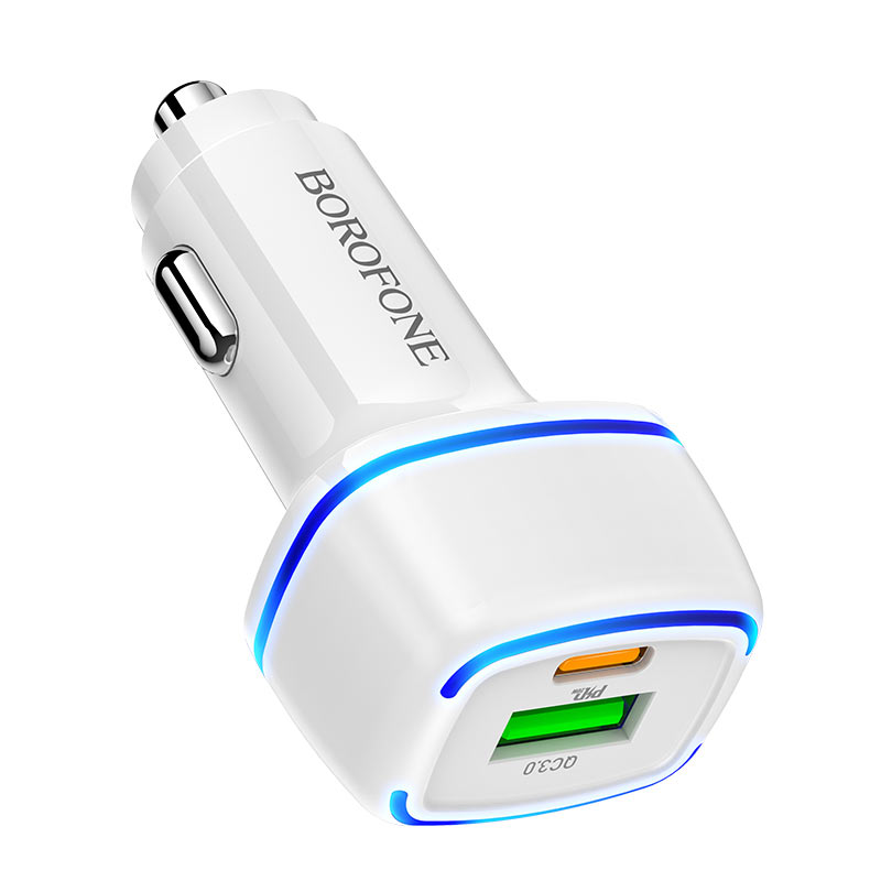 Cargador de Auto Borofone Bz14a Usb Q3.0 20w + Cable Tipo C – imagen 3