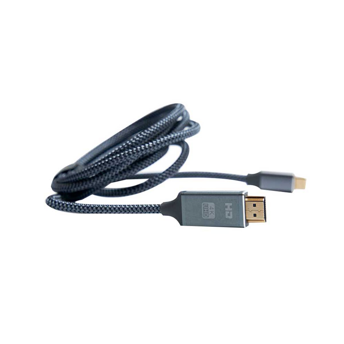 Cable Hmdi V2.0 4k Ultra Hd A Usb Tipo C V3.1 Largo 1.8mts Gris – imagen 2