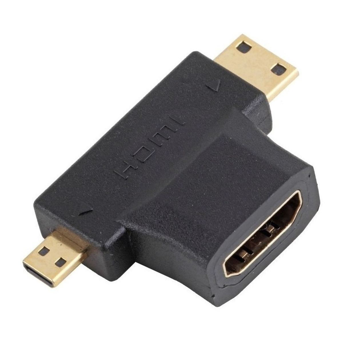 Adaptador Triple Hdmi Micro Mini Njoytech Negro