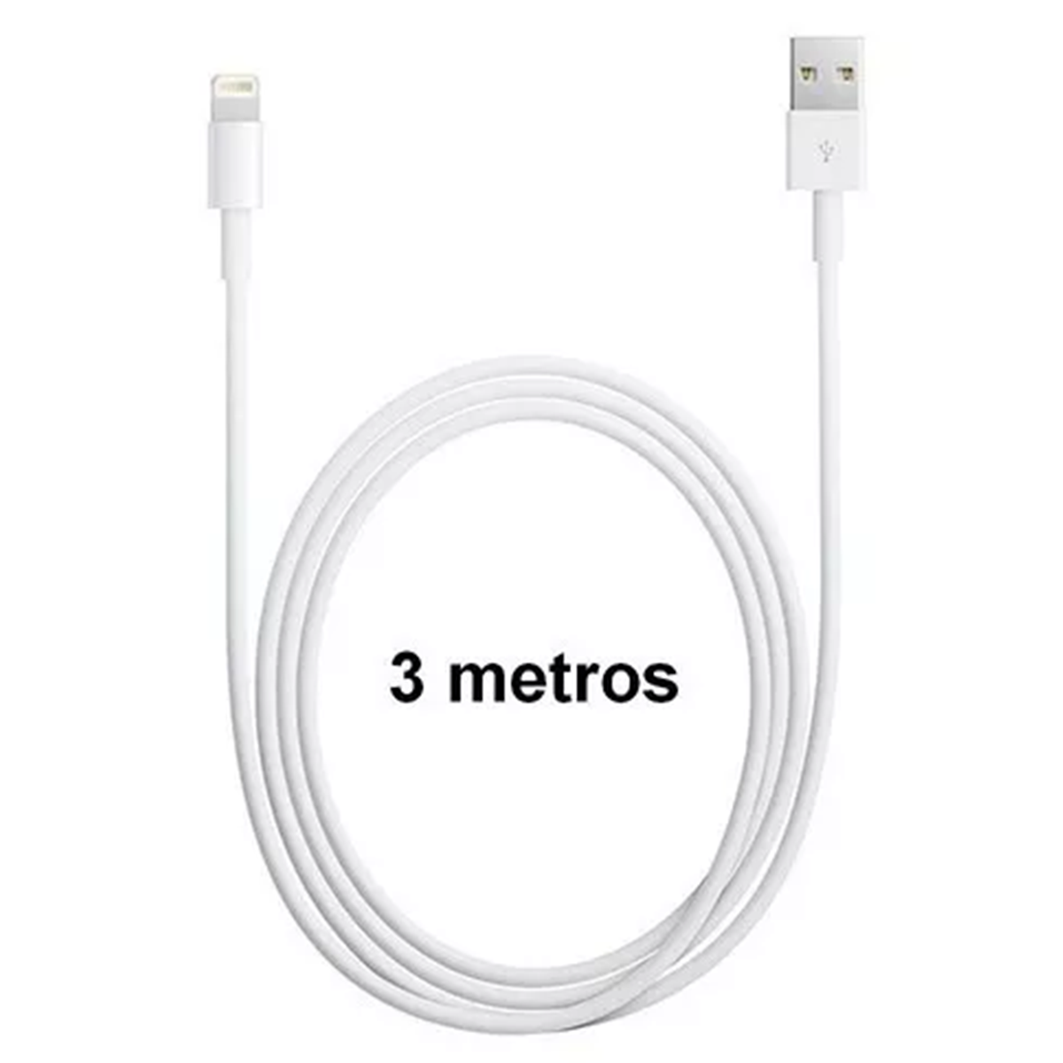 Cable Lightning 3 Metros Certificado iPhone iPad