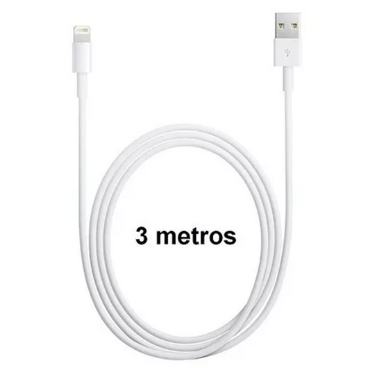 Cable Lightning 3 Metros Certificado iPhone iPad