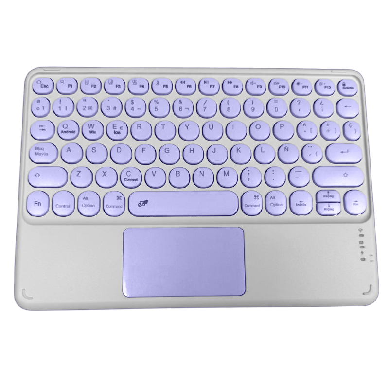 Carcasa Funda Con Teclado Inalambrico Para Ipad 9.7 Morado – imagen 2