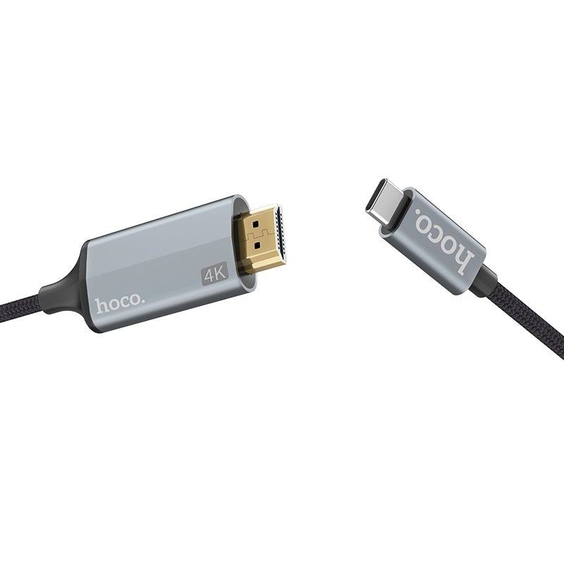 Cable Adaptador Hoco UA13 Tipo C a Hdmi Smartphone Gris – imagen 3