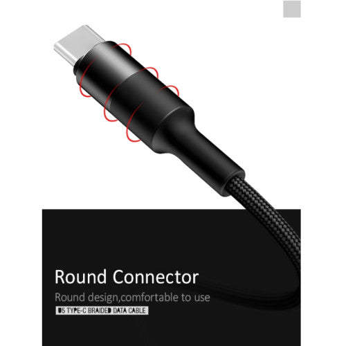 Cable Tipo C Usams Braided Negro – imagen 3
