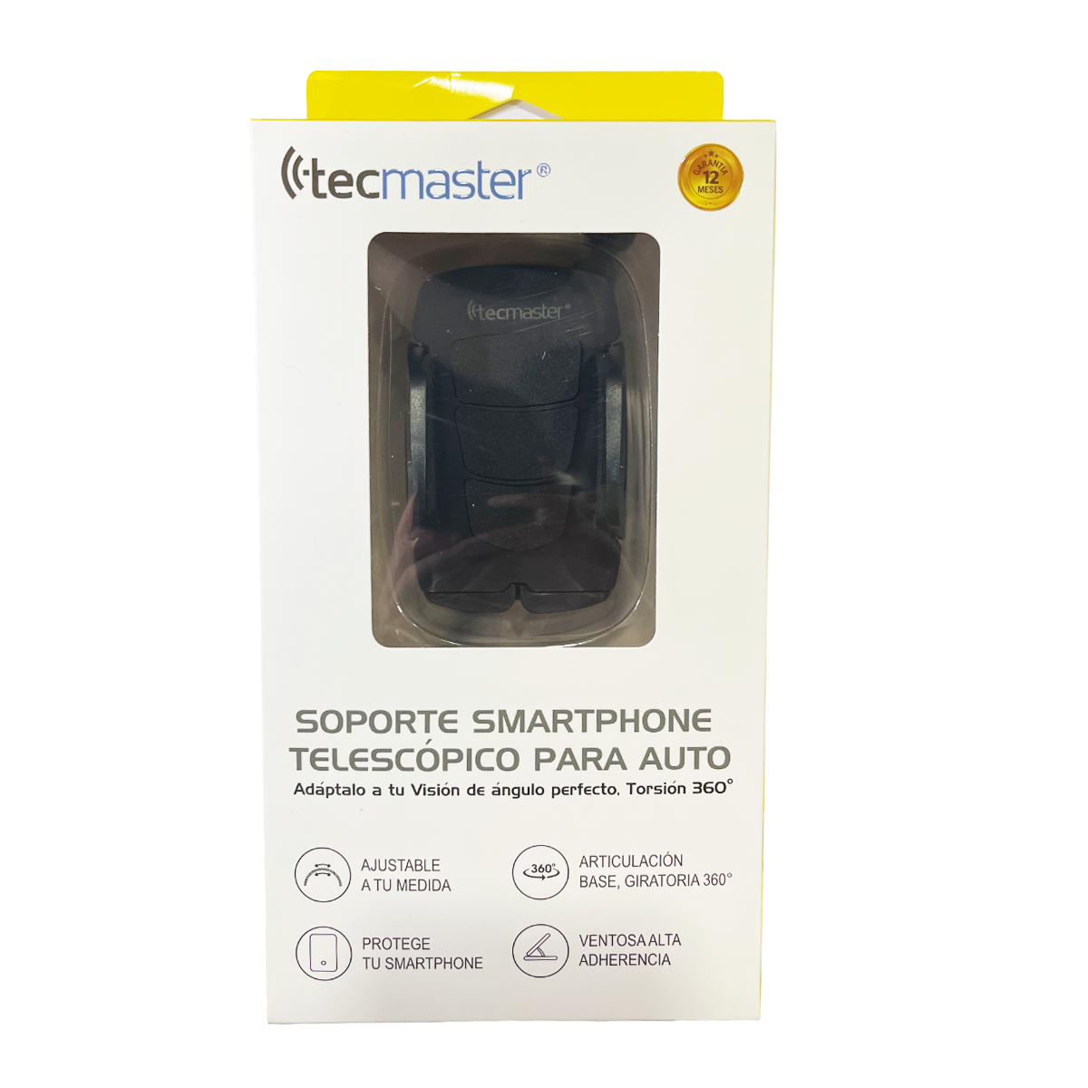 Soporte De Auto Telescopico Smartphone Tecmaster Tm-200530 Negro – imagen 2