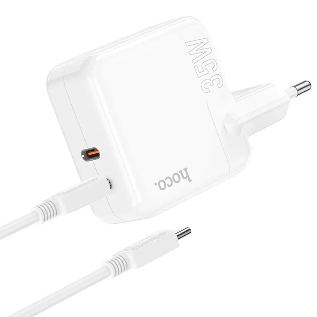Cargador Hoco C110a 35w Carga Rapida + Cable Tipo C Blanco – imagen 3