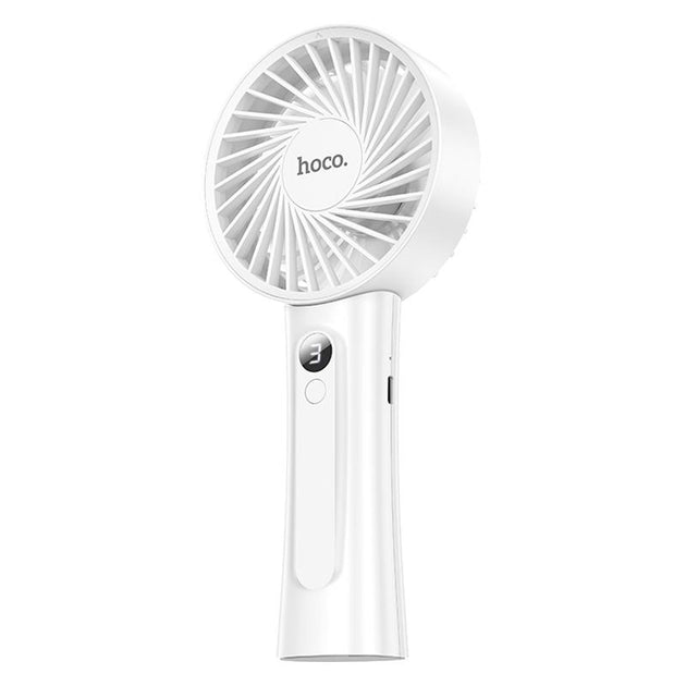 Ventilador Mini Silencioso De Mano Recargable Hoco Hx20 Blanco