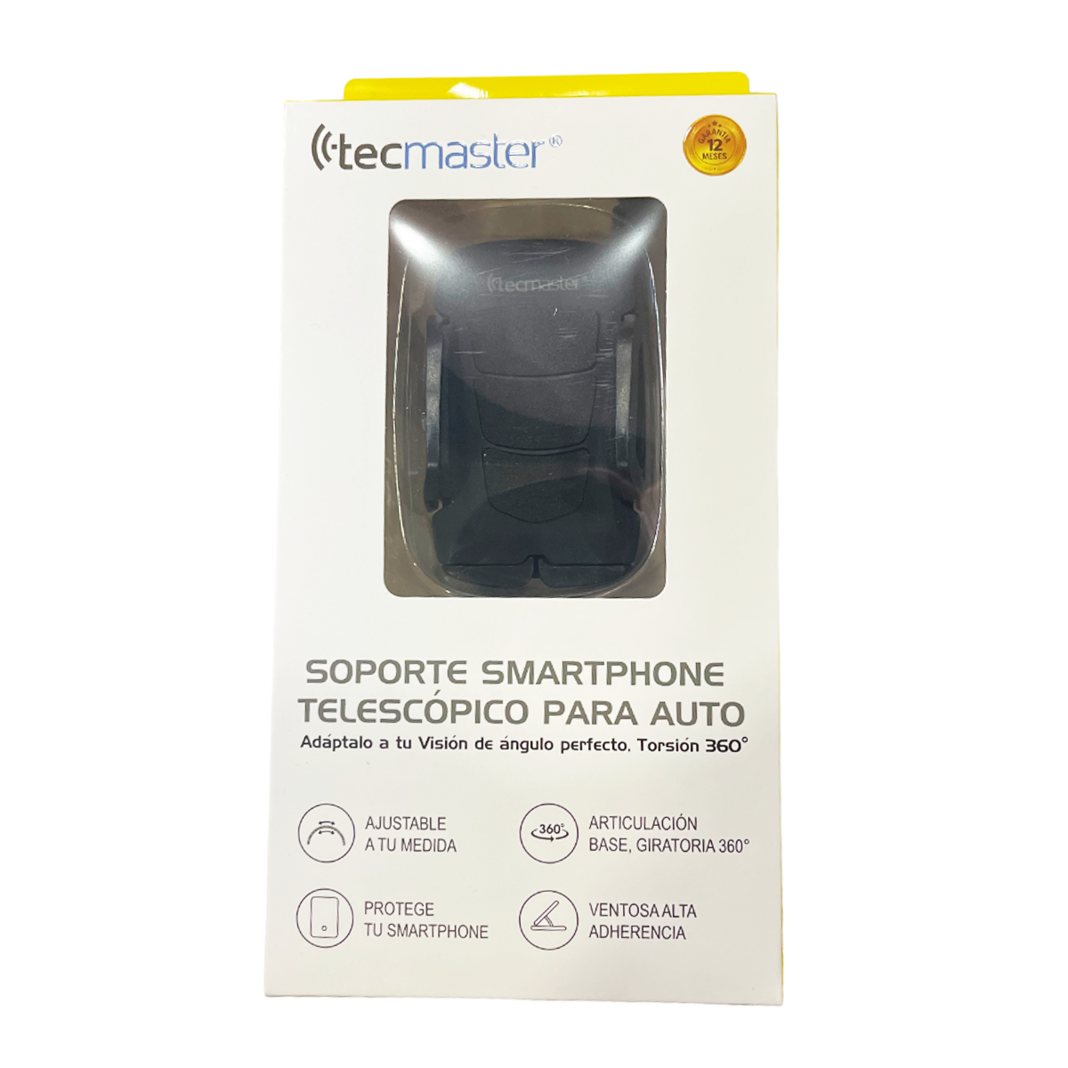 Soporte De Auto Telescopico Smartphone Tecmaster Tm-200530 Negro – imagen 3