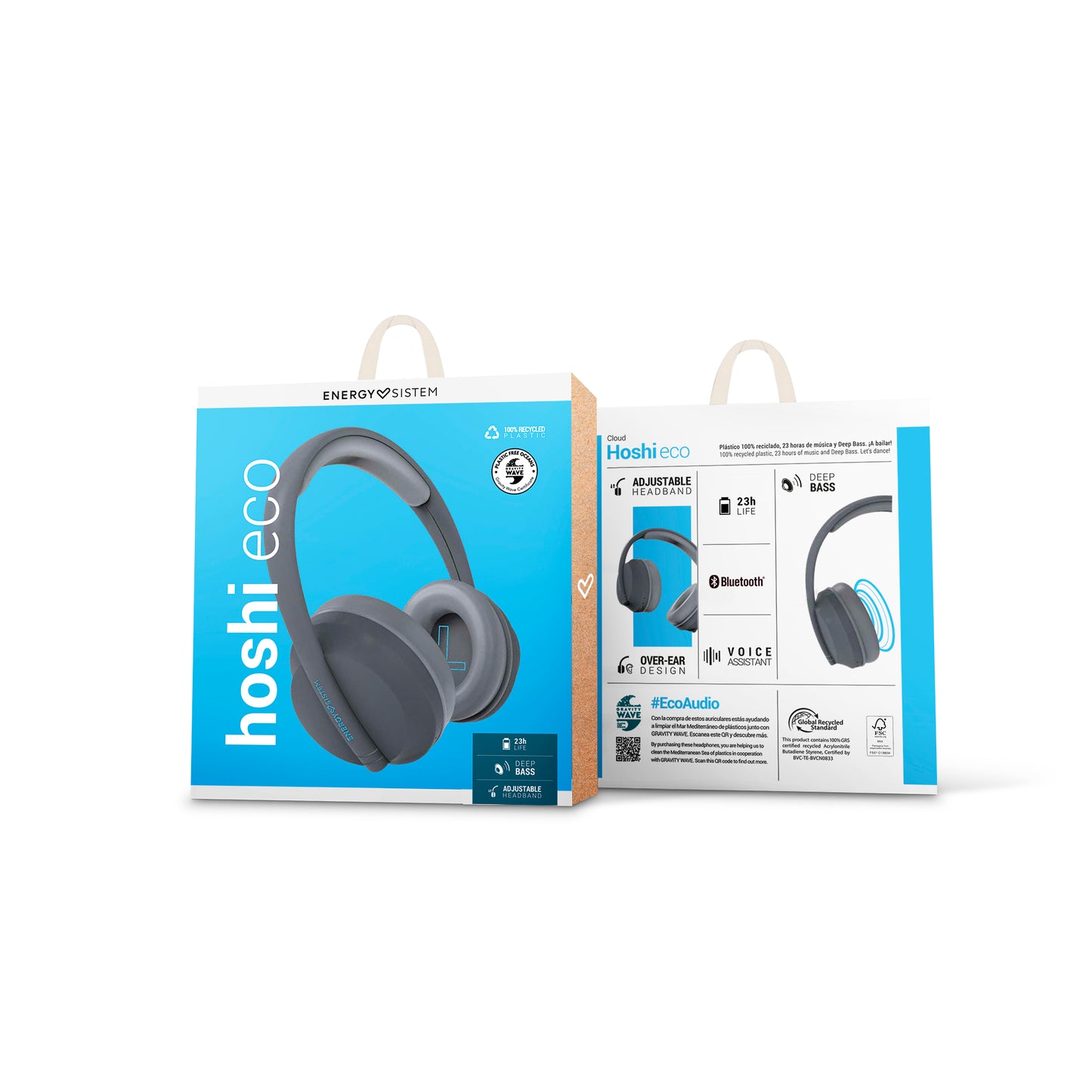Audifonos Bluetooth Energy Sistem Headphones Hoshi Eco Gris – imagen 6