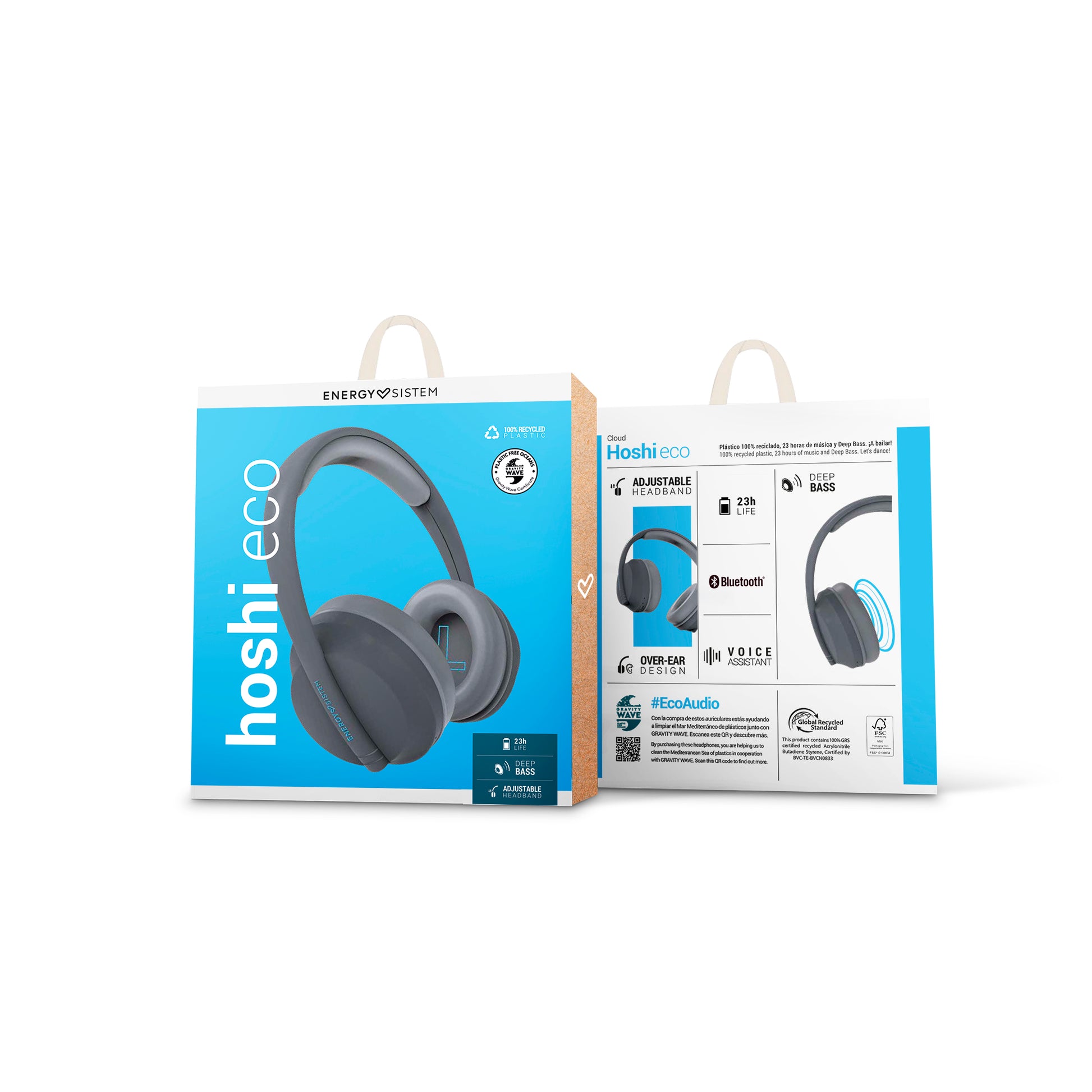Audifonos Bluetooth Energy Sistem Headphones Hoshi Eco Gris – imagen 6