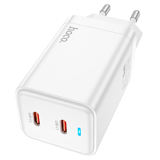 Cargador Hoco N23 45w Carga Rapida Dual Blanco