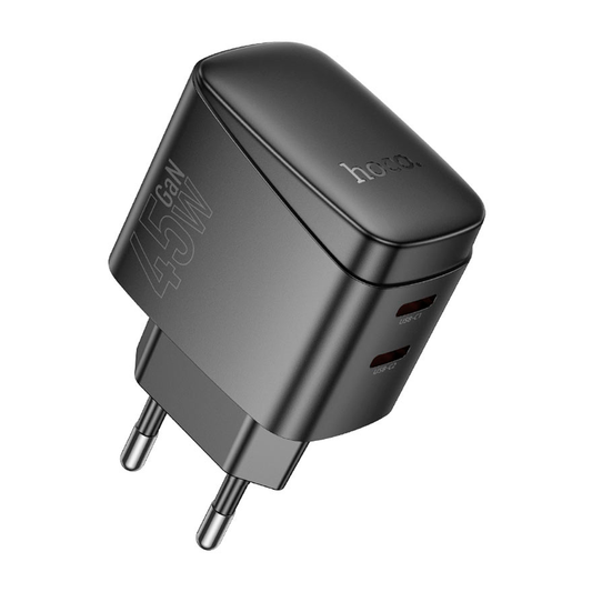 Cargador Carga Rapida Hoco Cs62a 45w Tipo C Negro