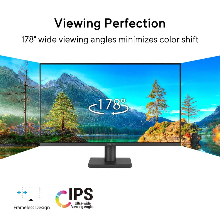 Monitor Asus 27 Pulgadas VA279HG FHD 1080p Plano Negro