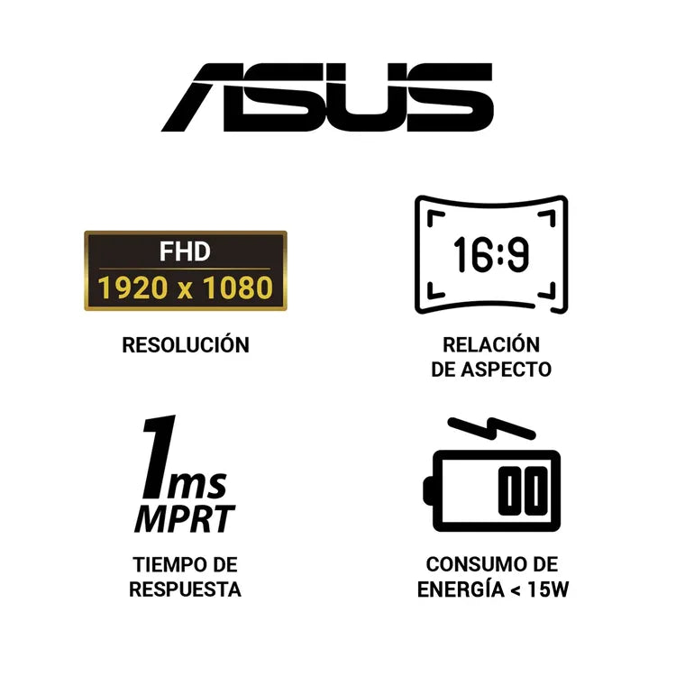 Monitor Asus 27 Pulgadas VA279HG FHD 1080p Plano Negro