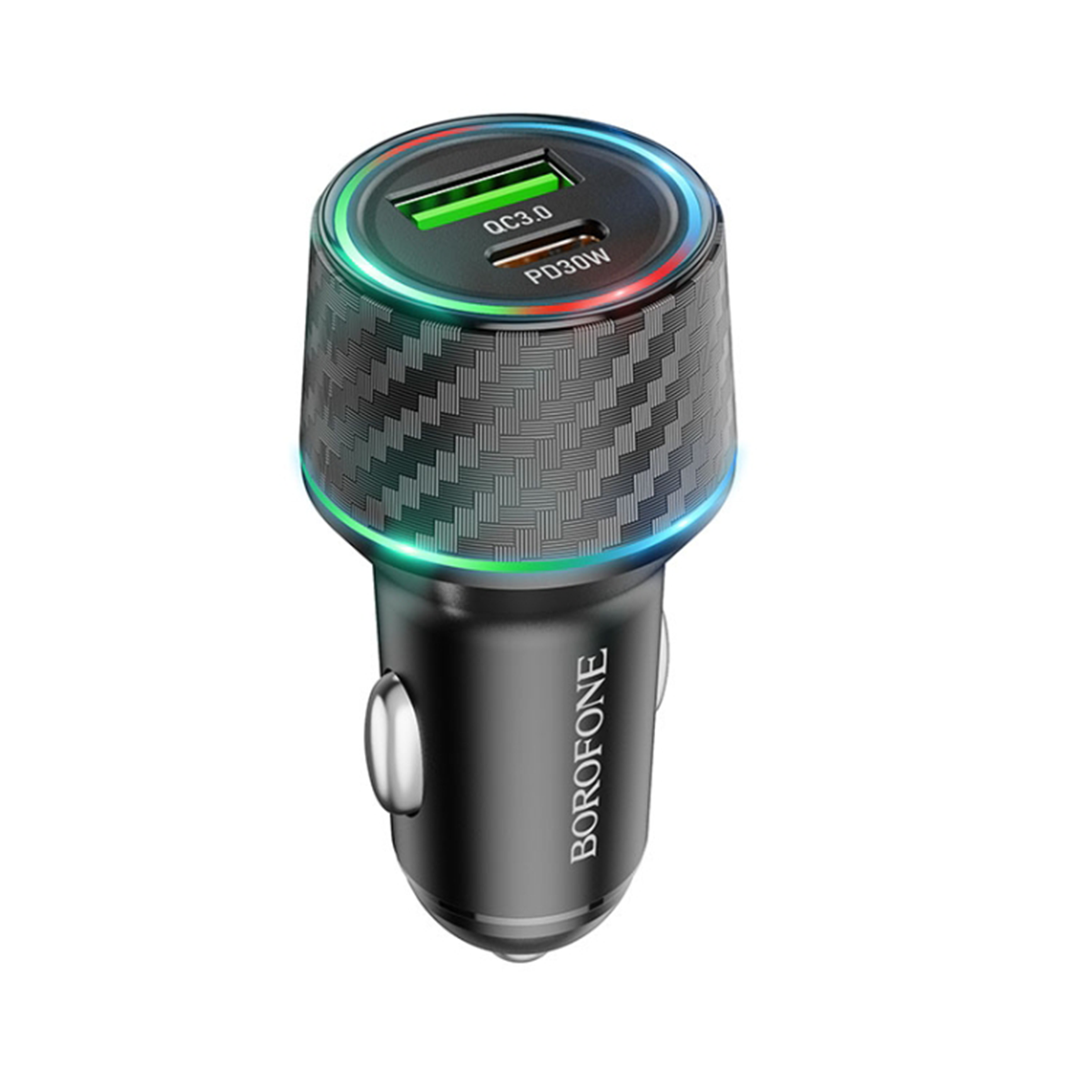 Cargador de Auto Borofone Bz21 QC3.0 48W Negro