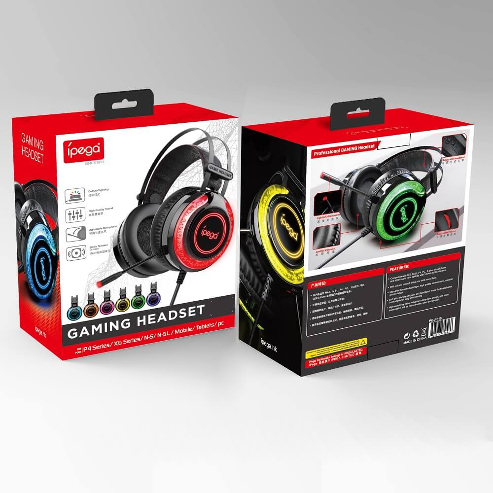Audifono Gamer Ipega Pg-R015 Pc Ps5 PS5 Switch Xbox Negro – imagen 2