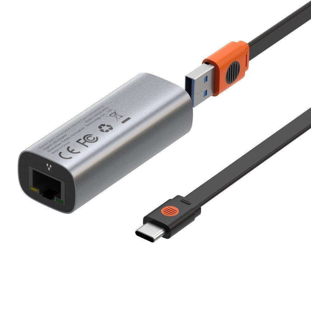 Adaptador USB A y USB C Gigabit RJ45 Steel Cannon Baseus Gris – imagen 7