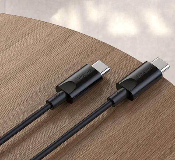 Cable Tipo C a Tipo C 20V 5A 100W 1.5 Metros Baseus Negro – imagen 3