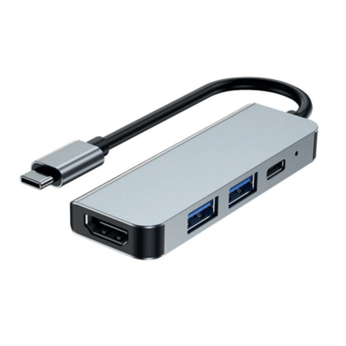 Adaptador Hub Tipo C 5 en 1 BYL-2103T Gris