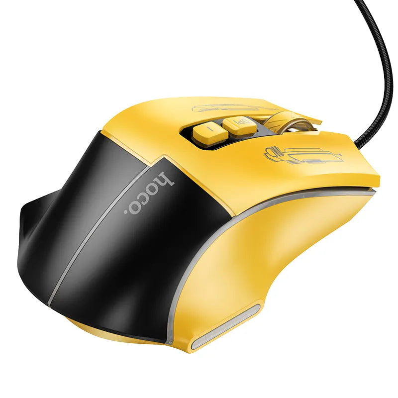 Mouse Gamer Hoco Con Cable Gm31 3600 Dpi Amarillo – imagen 2