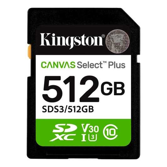Memoria Tarjeta Sd Kingston Canvas Select Plus 512 Gb Clase 10