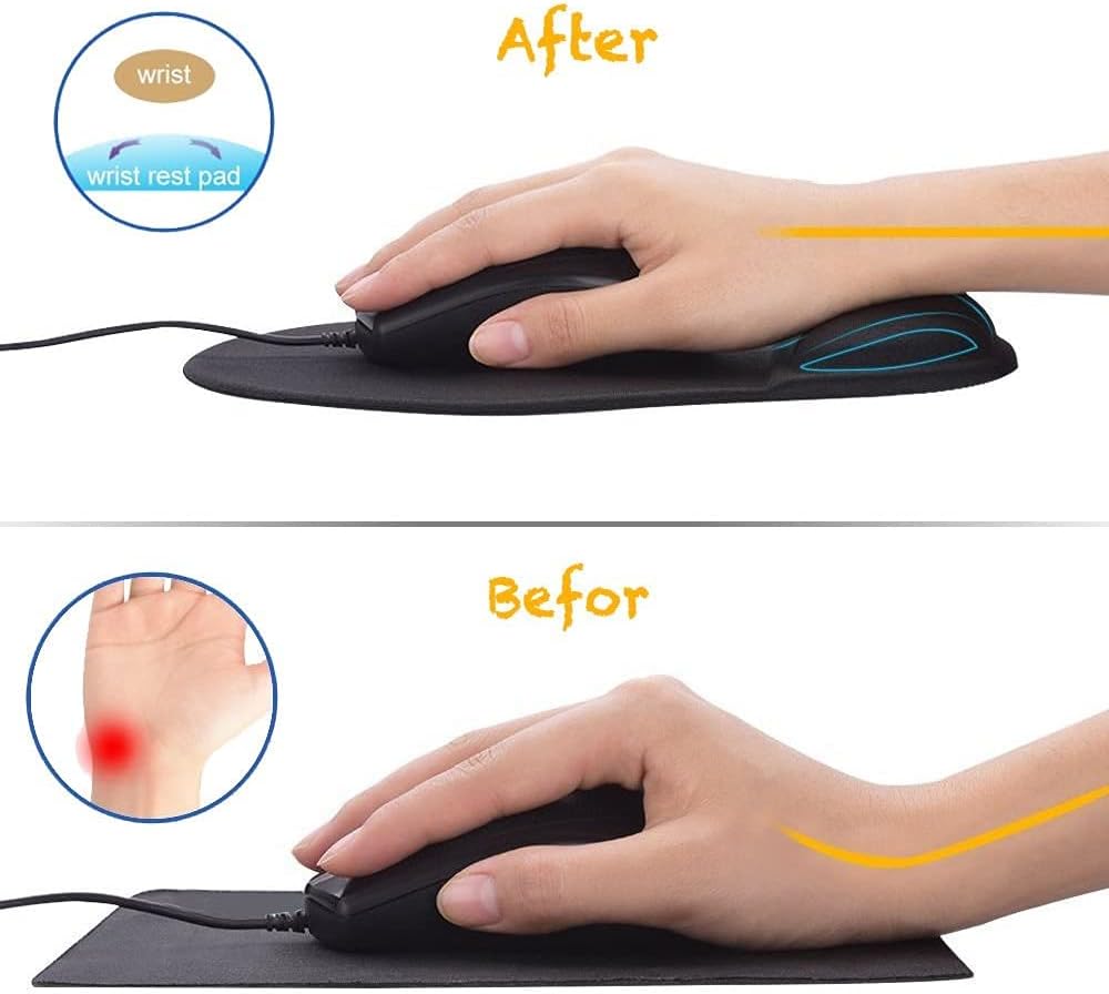 Mousepad Apoya Muñeca Ergonomico 23x20 Cm Fucsia Oscuro – imagen 3