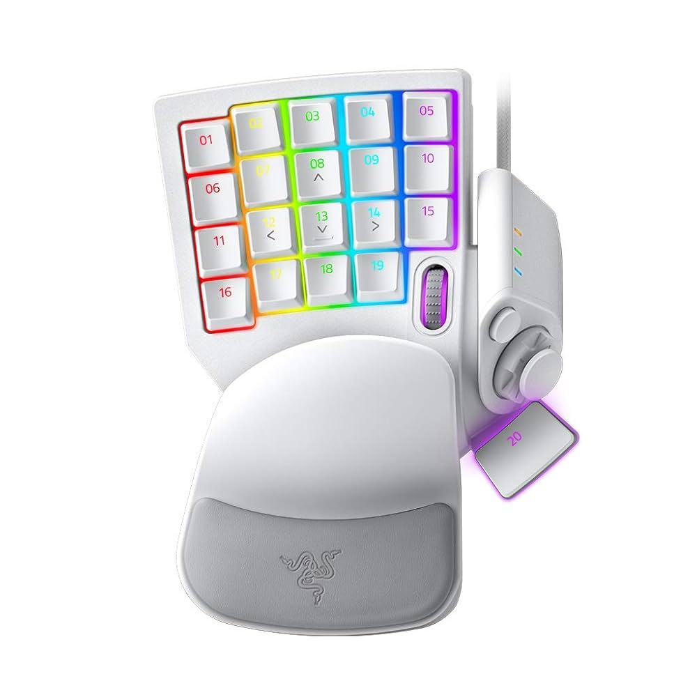 Teclado Keypad Gamer Tartarus Pro Blanco