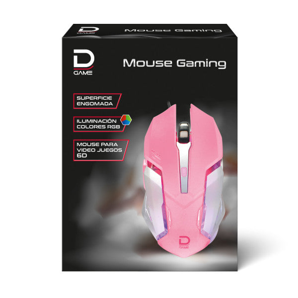 Mouse Gamer Datacom 3200 Dpi Led Usb Rosado – imagen 3