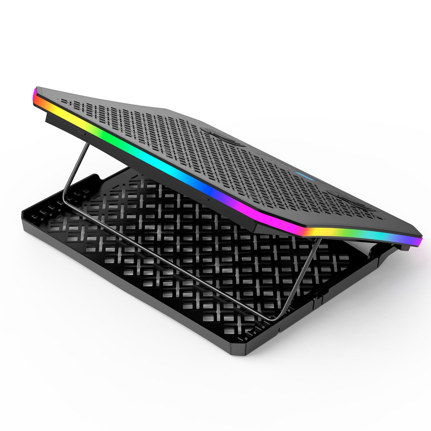Ventilador Notebook Gamer Datacom Usb 6 Ventiladores Rgb Negro – imagen 4