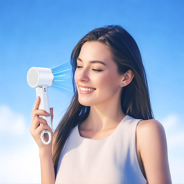 Ventilador Mini 4 en 1 Recargable Hoco Hx61 Blanco – imagen 2