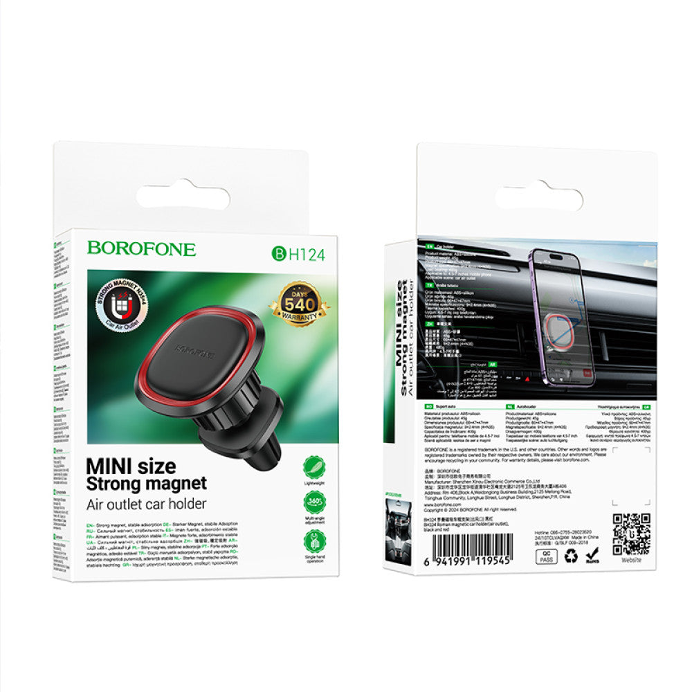 Soporte De Auto Rejilla Borofone Bh124 Negro – imagen 3