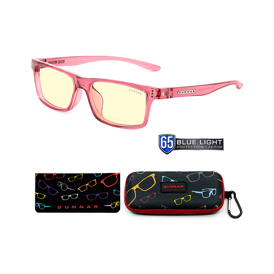 Lentes Gamer Gunnar Kids Cruz Pink Amber Large Bundle Rosado