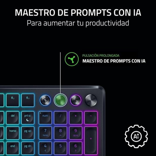 Teclado Membrana Ergonomico Pro Type Razer Rgb Negro – imagen 3